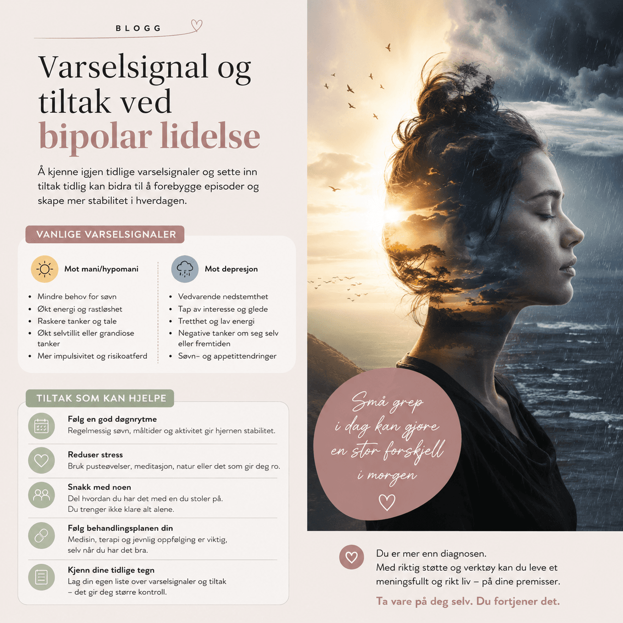 Varselsignal og tiltak ved bipolar lidelse