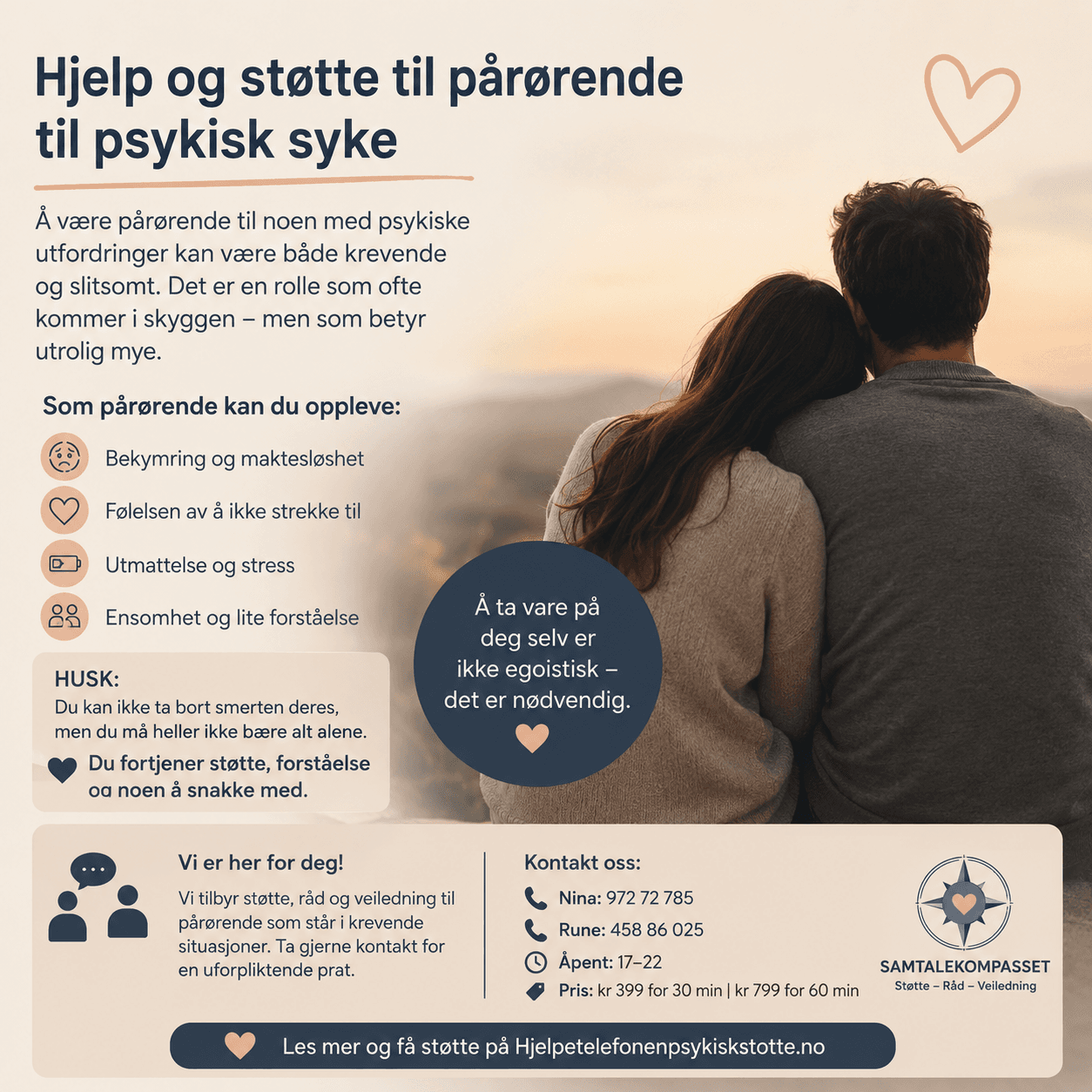 Støtte og hjelp til pårørende til psykisk syke
